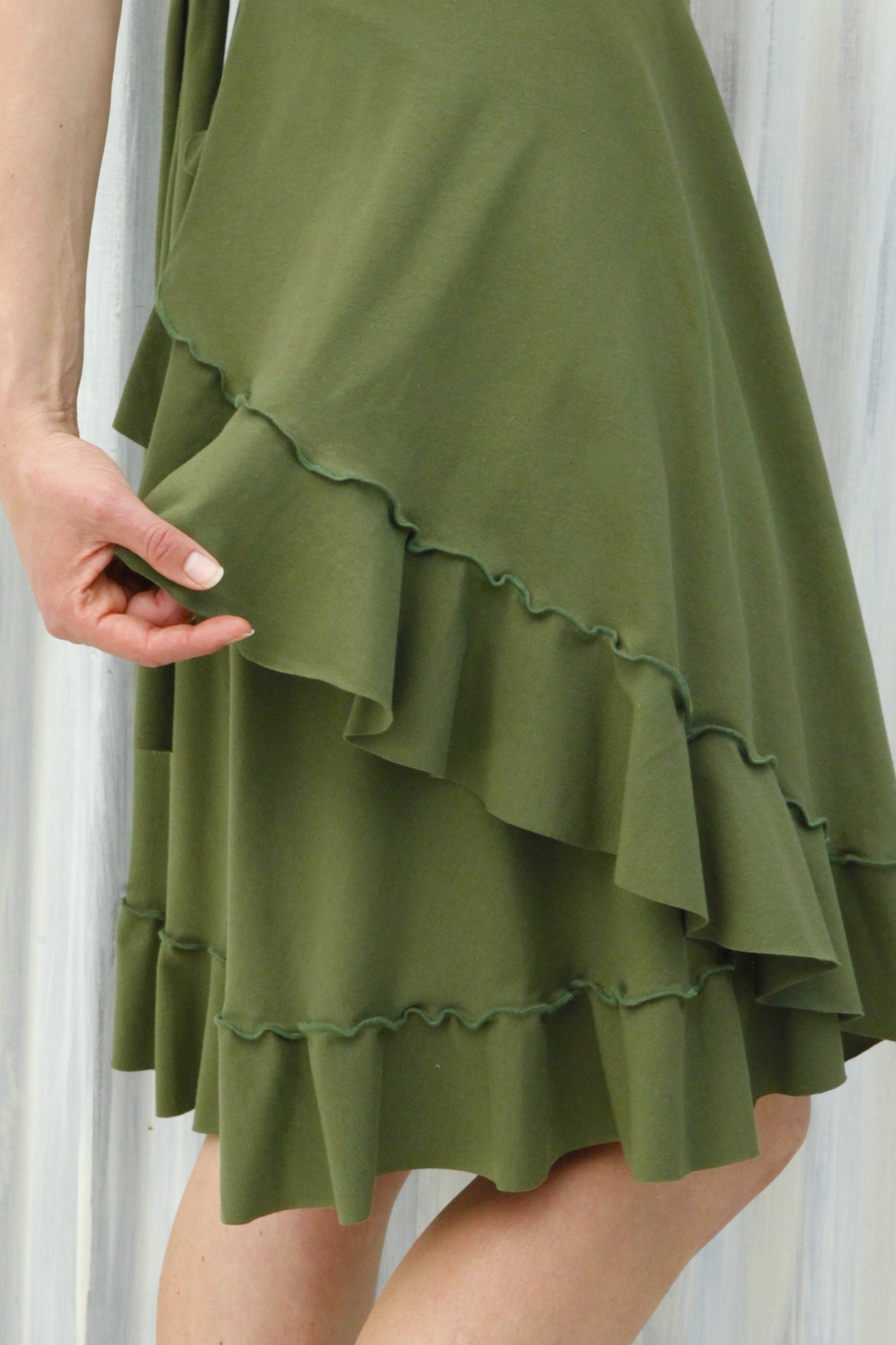 Green Jasper Wrap Dress - Image 5