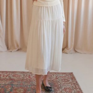 Cece Tiered Midi Skirt