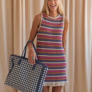 Del Mar Crocheted Mini Dress