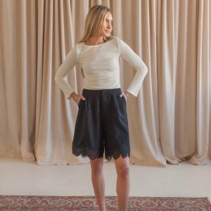 Isabella Lace Shorts - Black