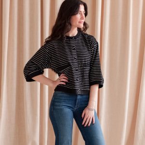 Mia Striped Terry Cardigan