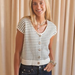 Rory Striped Knit- White