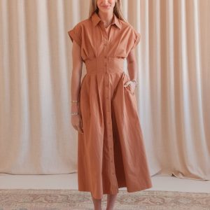 Beatrice Cocoa Dress