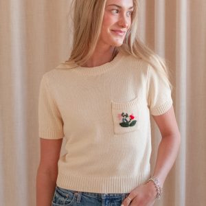 April Floral Knit- Cream