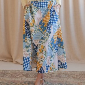 Patchwork Midi Skirt