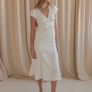 Amy Dotted Midi Dress