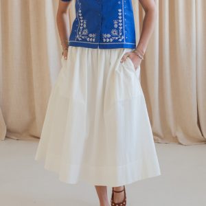 Lyla Poplin Midi Skirt