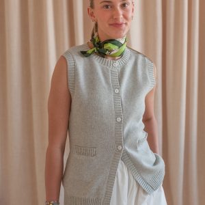 Melody Knit Vest- Grey