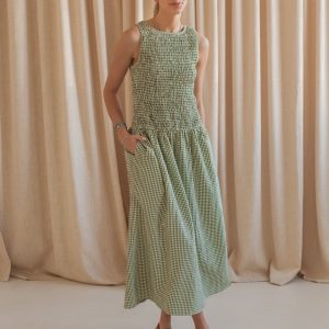 Emerald Gingham Dress