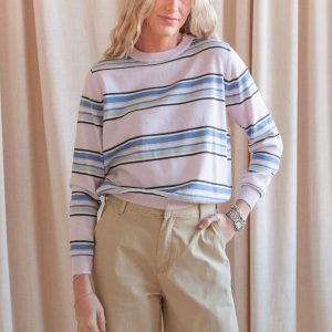 Sammi Striped Top- Blush