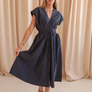 Elena Pleated Midi Dress