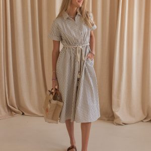 Hadley Striped Midi Dress