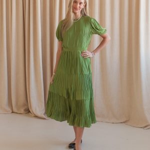Carla Pleated Midi Dress