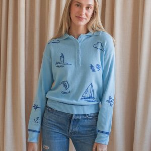 Cape Cod Embroidered Sweater