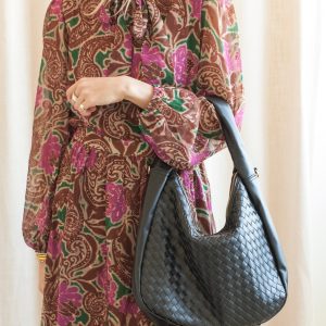 Layla Woven Bag - Black