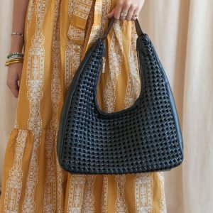Mia Woven Bag - Black