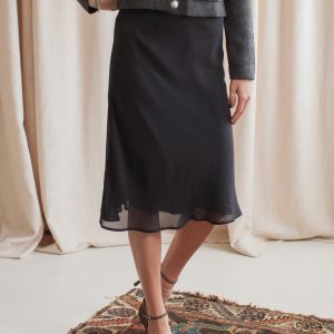 Mara Slip Skirt - Black
