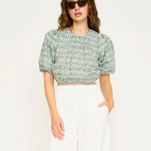 Mirth Andaman Bubble Top in Kelp Minnow