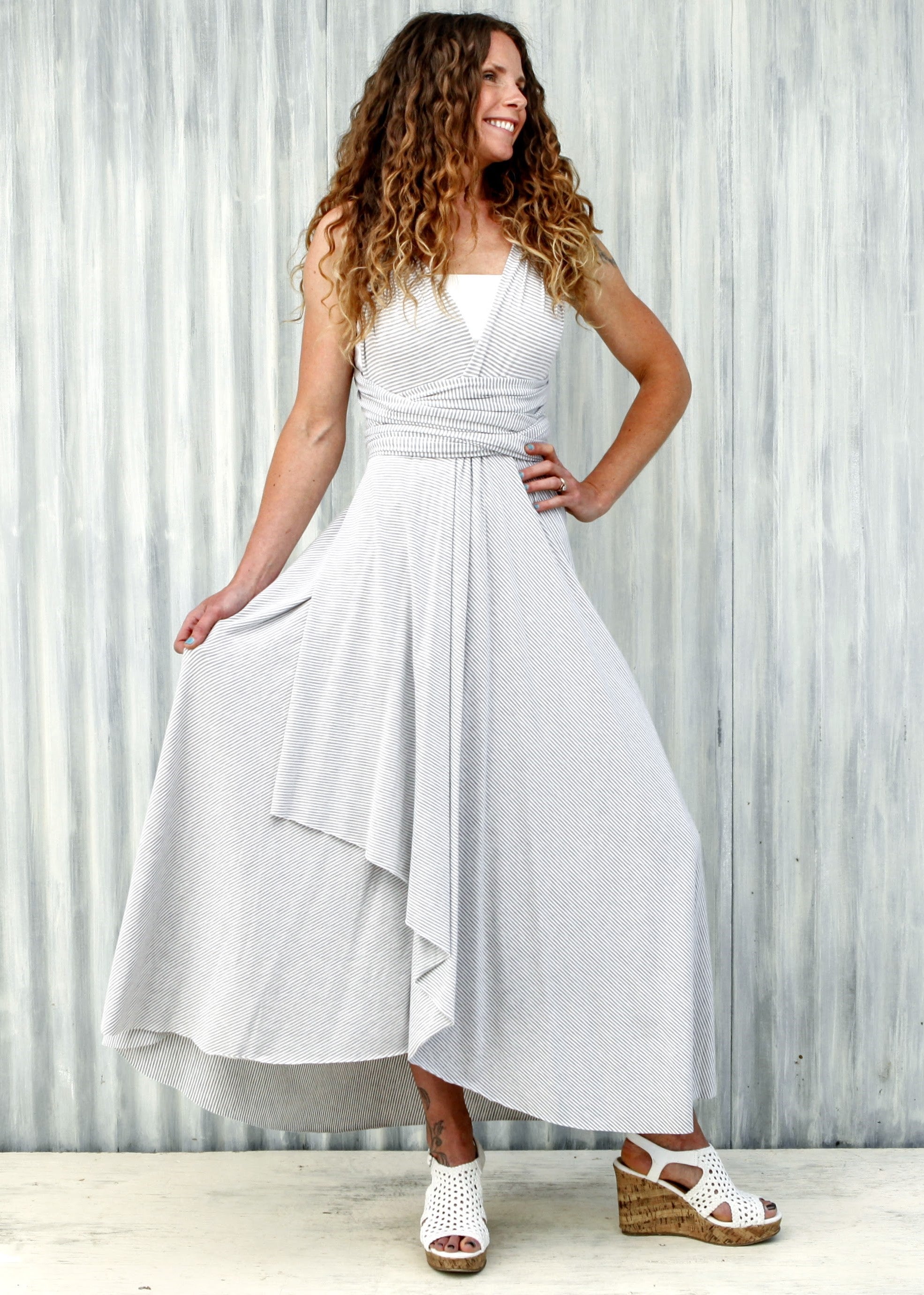 Marble Stripe Infinity Dress - Image 3
