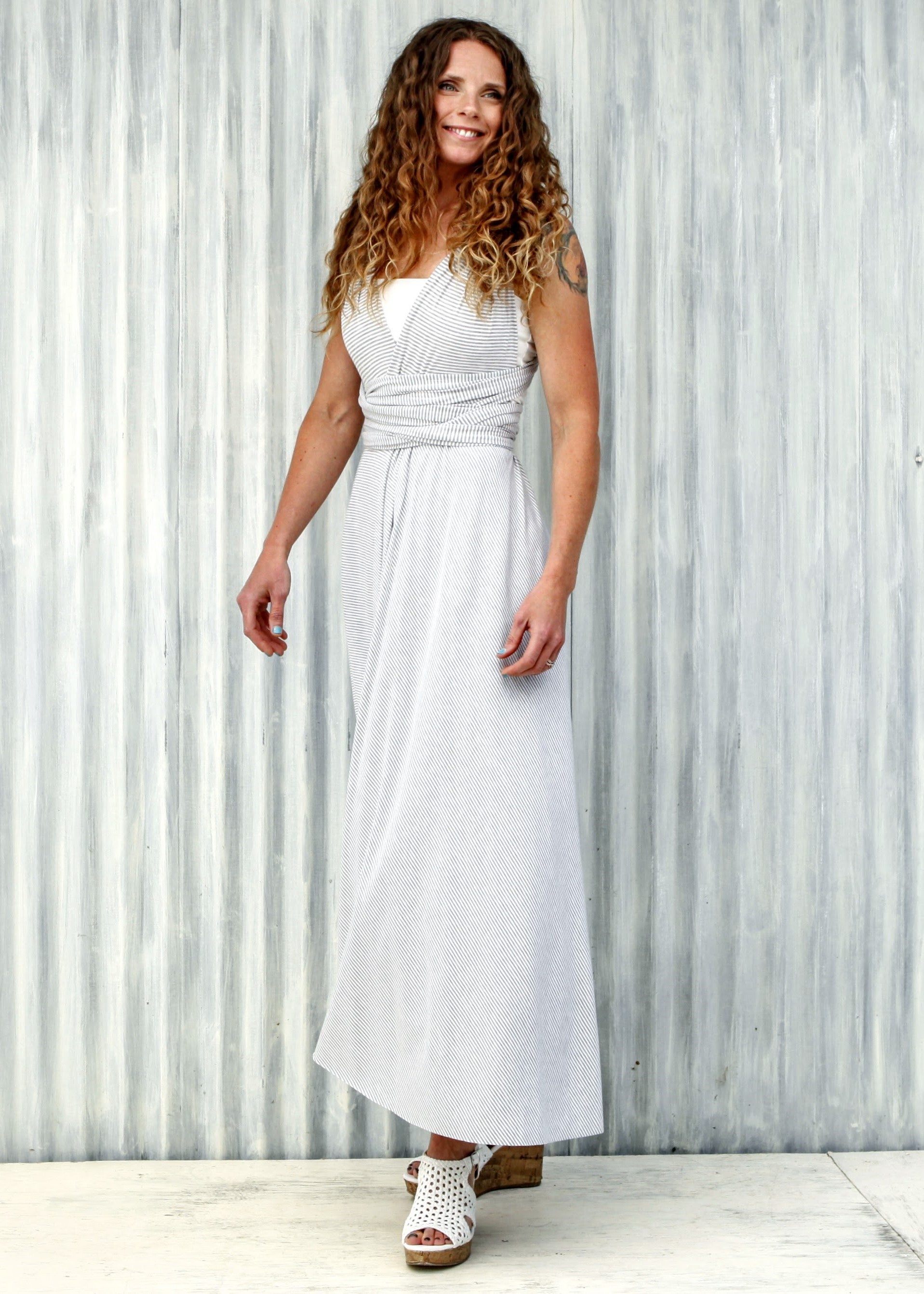 Marble Stripe Infinity Dress - Image 2