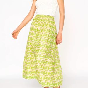 MIRTH Verona Skirt in Lime Popova